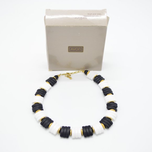 Avon Jewelry - Avon Black White Spectator Necklace